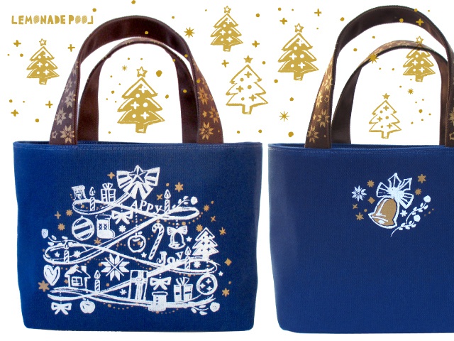 プレゼントつき★クリスマストート濃紺