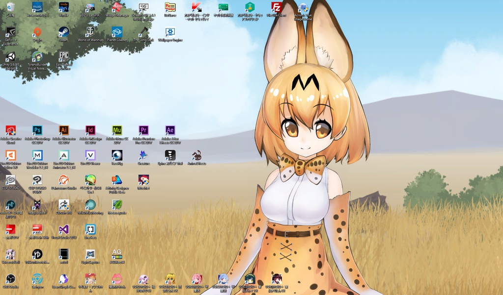 サーバルちゃんLive2D壁紙