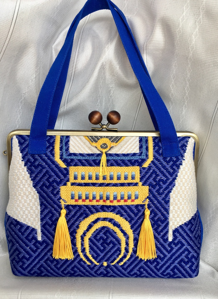 手刺繍・三日月宗近 御朱印帳がま口バッグ