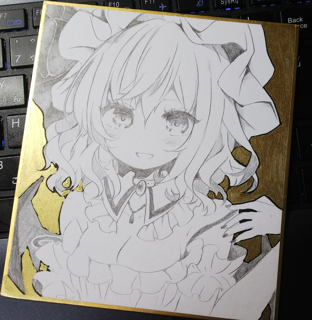 手描きイラスト色紙 東方 レミリア フランドール みにみにつうはん Booth