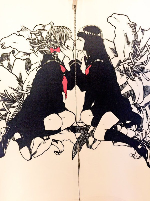 百合パーカー(白)