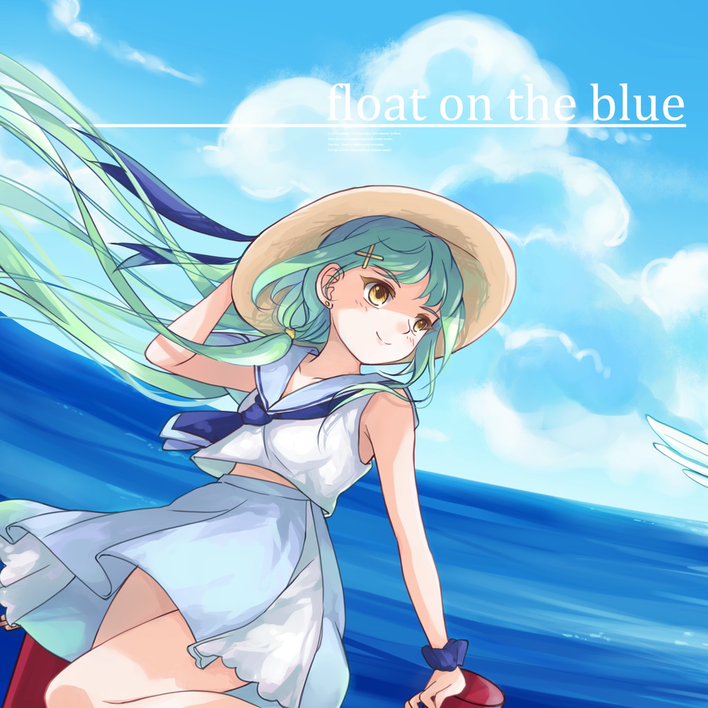 float on the blue