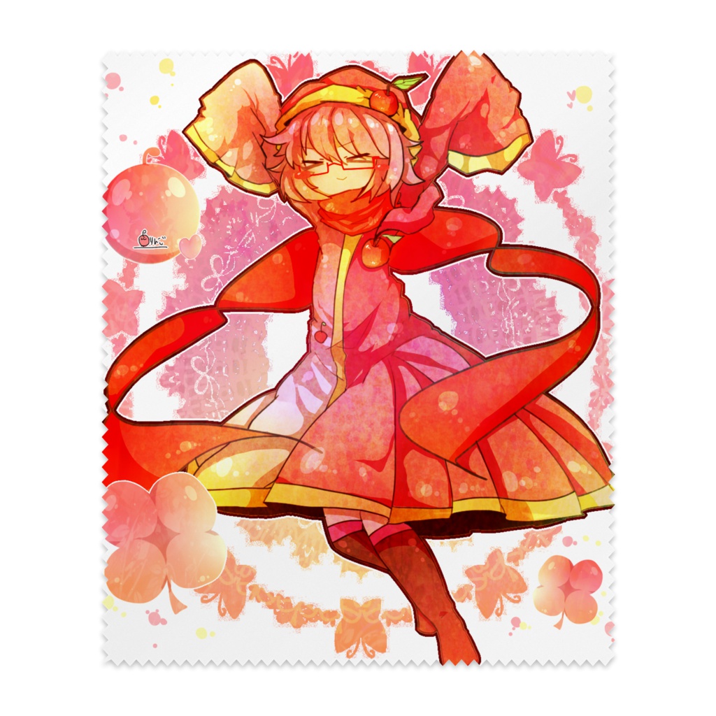 オリジナル眼鏡拭き りんご