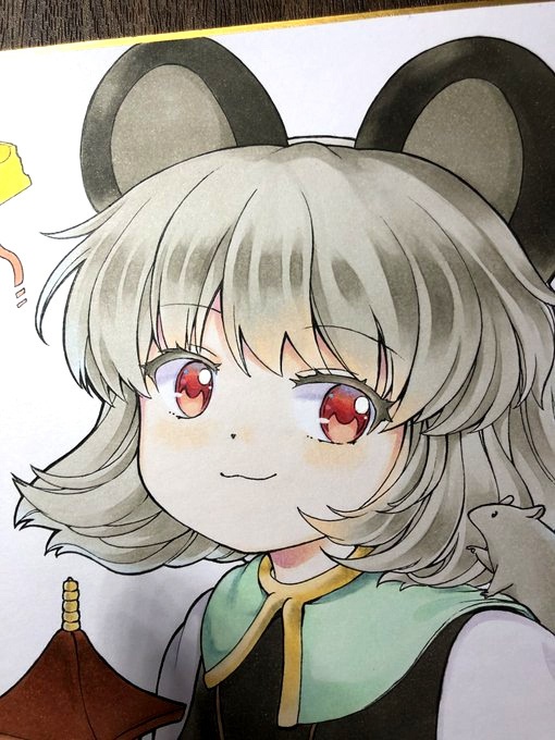 東方project イラスト 色紙 ナズーリン 偽ナズ等 4枚セット