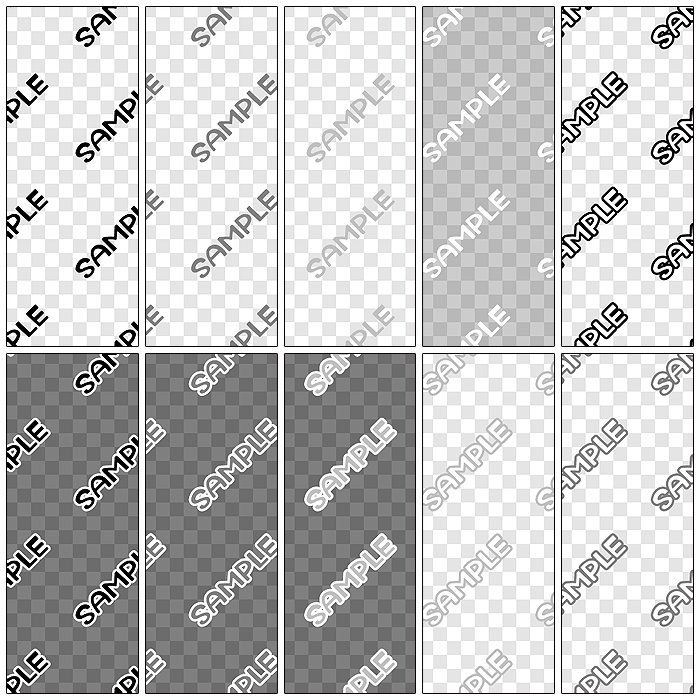 フリー素材 Sample透かし文字 くろま堂 Booth