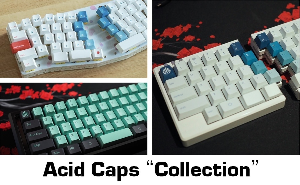 日本語・英語配列両対応キーキャップ「Acid Caps ”Collection”」 - 自