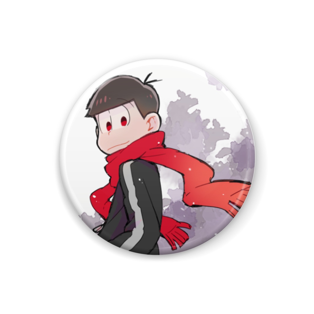 マフラーおそ松缶バッジ