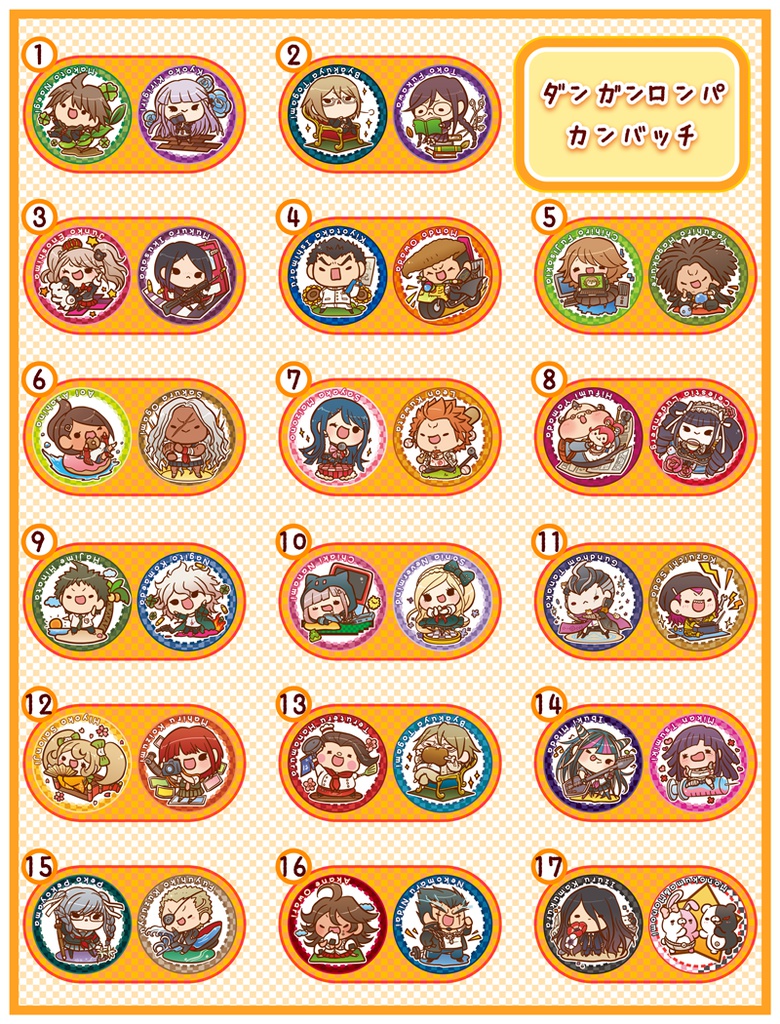 ダンガンロンパ38mm缶バッチ