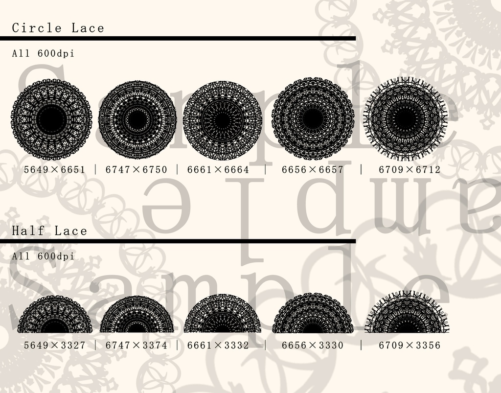 レース素材7 Lace Material 7 鴨杖もよのbooth Booth