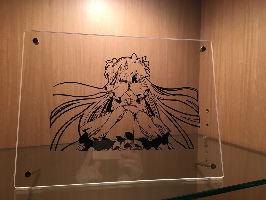 切り絵 「空間に描き出す魔法少女まどかマギカ 04 女神まどか」