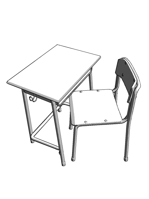 学校の椅子 机 フリー素材 鴨屋工房 Booth