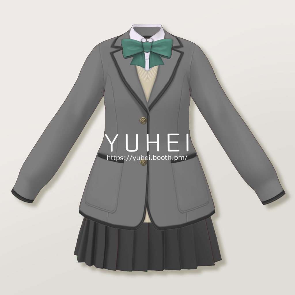 VRoid】ブレザー制服セット（女子用/男子用）|School uniform
