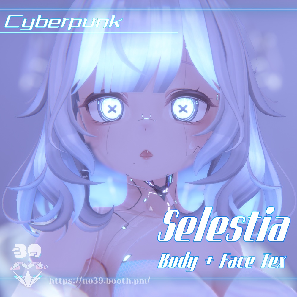 【Selestia】Cyberpunk-Eyes+Makeup+Body Tex