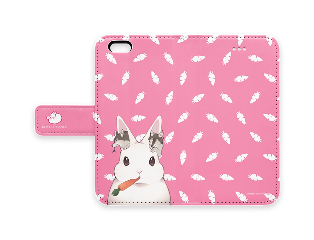 【受注生産】うさぎは正義 手帳型iPhoneケース【3/31まで】