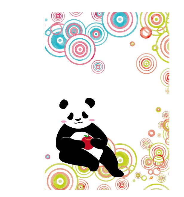 パンダのクリアファイル リンゴ編 熊猫惑星 Booth