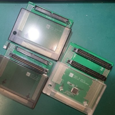 加工済カートリッジケース Transparent Cartridge Shell for MSX Konami-style