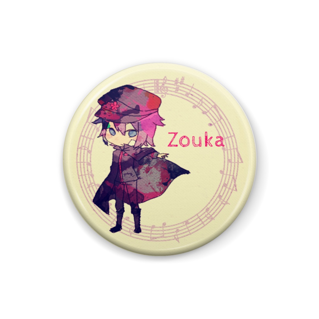 缶バッジ 造花(UTAU)
