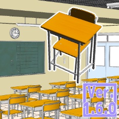 3D 学校教室 素材集(クリスタ1.6.0~・コミスタ用)背景