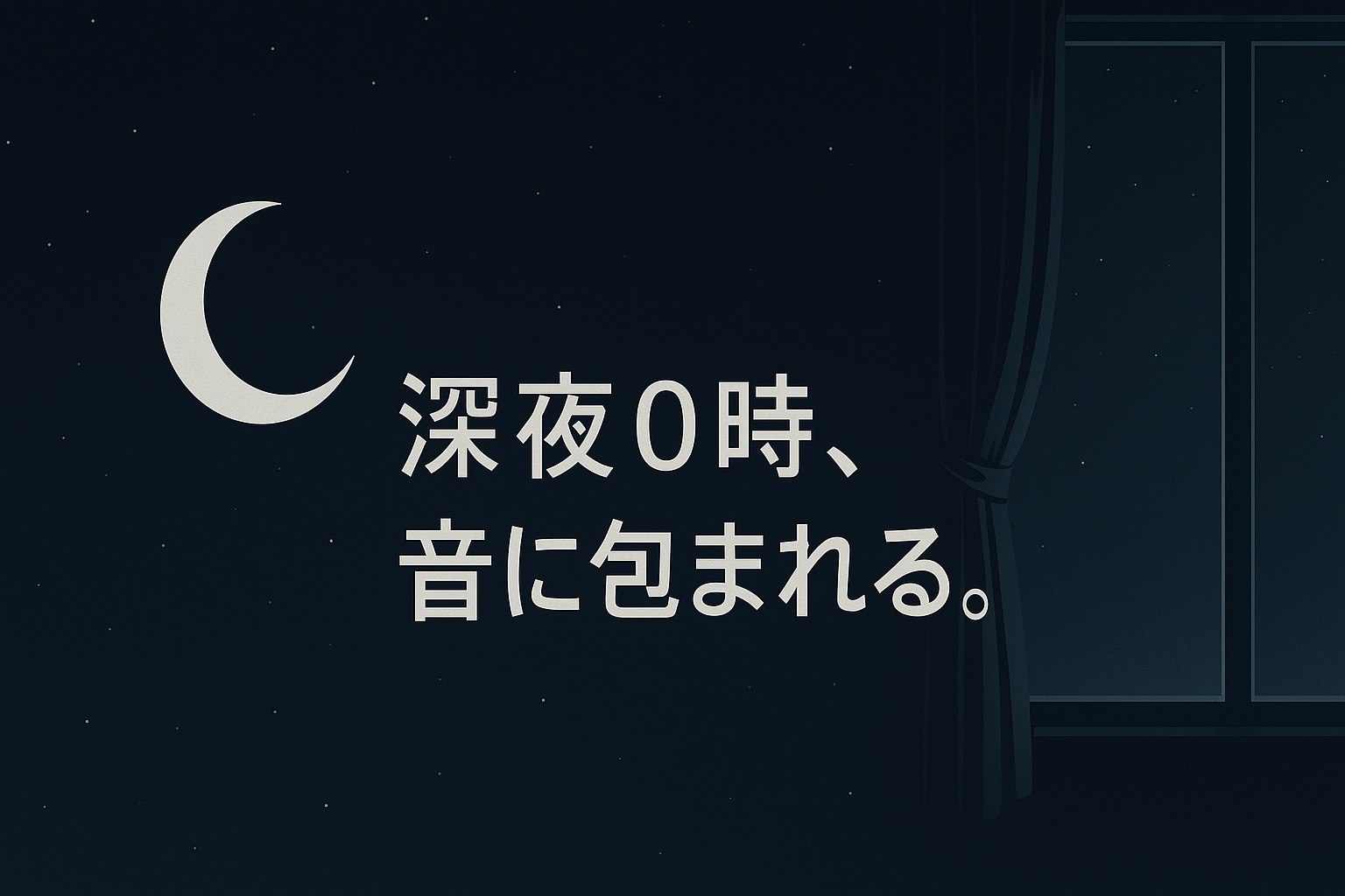 深夜0時、音に包まれる。