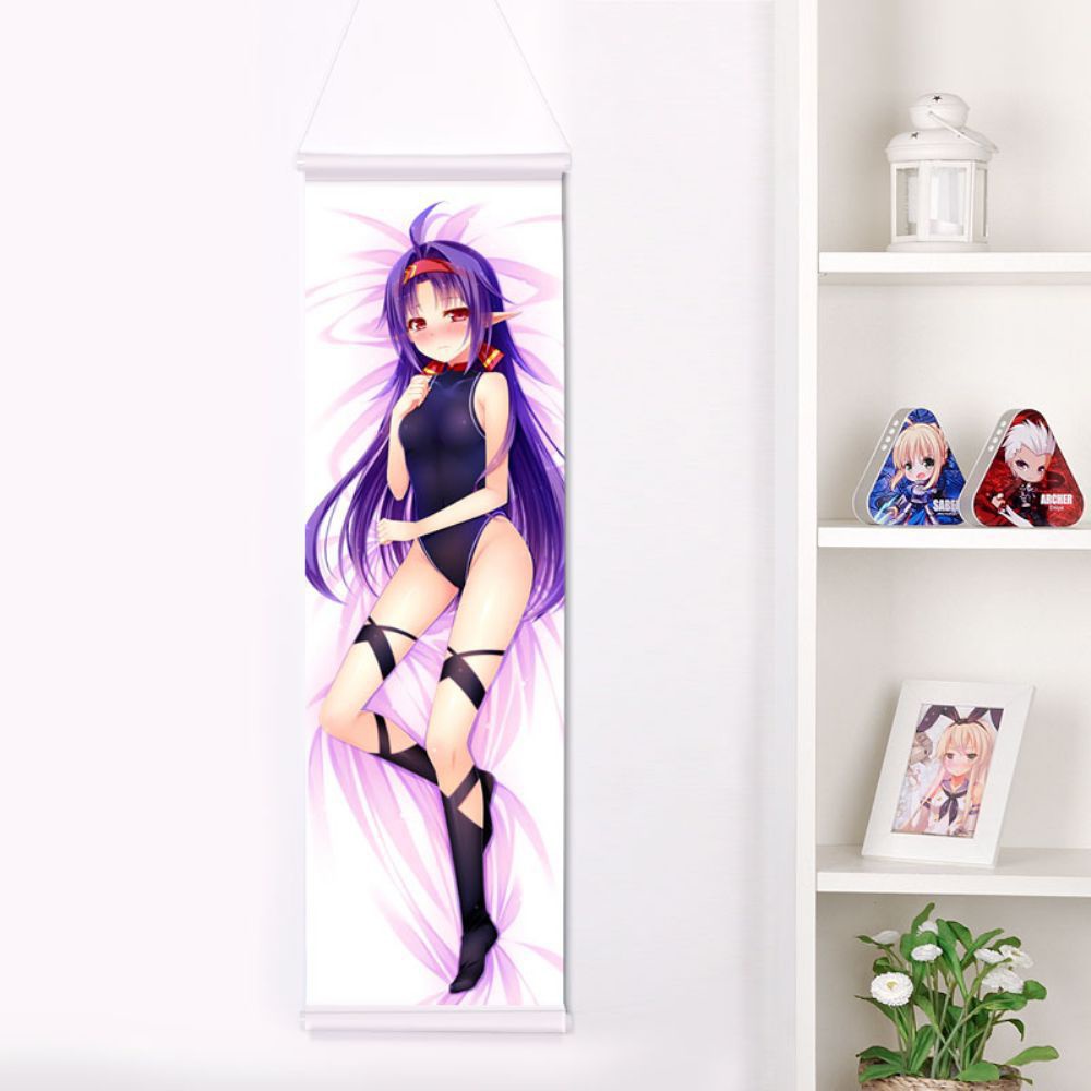 ソードアート・オンライン ユウキ 掛け軸/タペストリー 二次元 萌え 同人 150x50cm SAO えすえーおー 紺野木綿季 ALO 尚萌=幽幽雪猫/Grandia氷 gcz00196-2