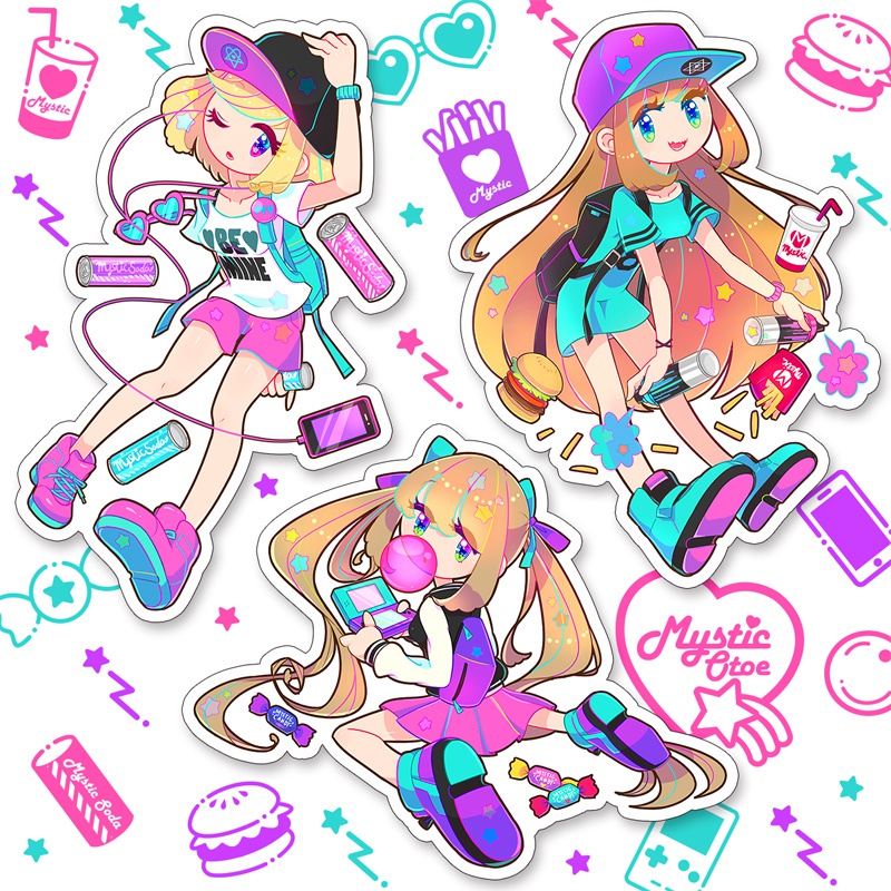 ウィークエンドガールズ ステッカー 全3種