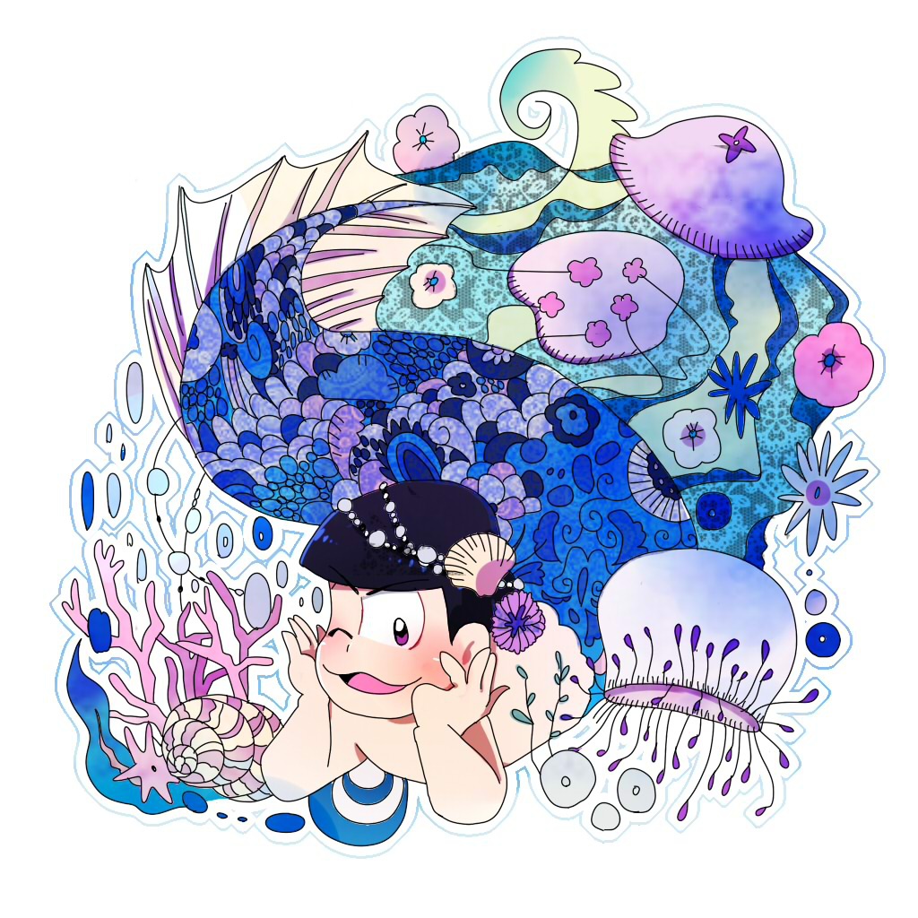 童話×六子アクリルキーホルダー カラ松(人魚姫)