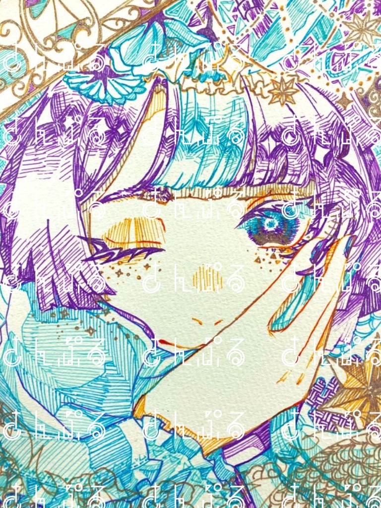 創作 ボールペンイラスト 原画 Maguroakmi Booth