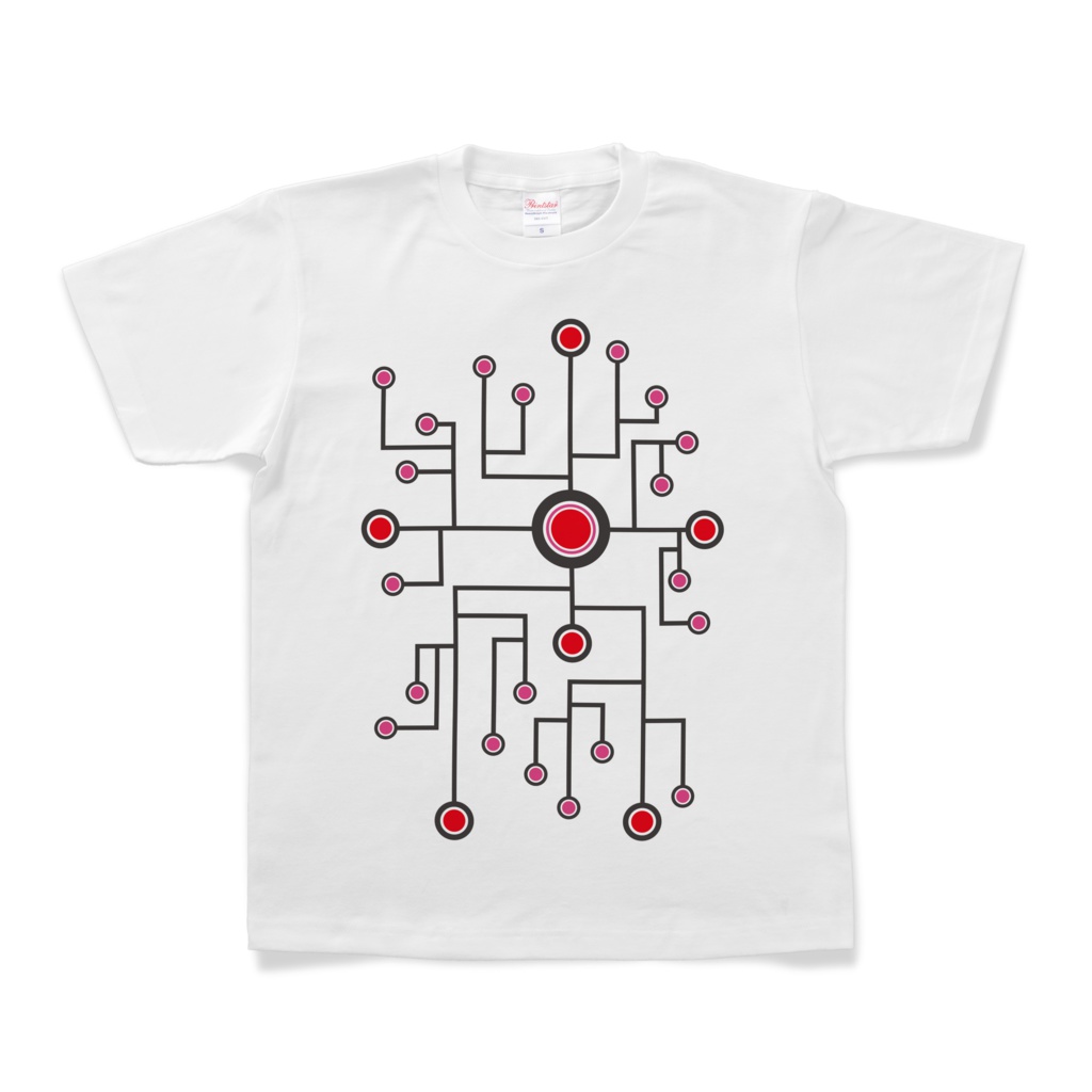 電子回路風Tシャツ【赤】