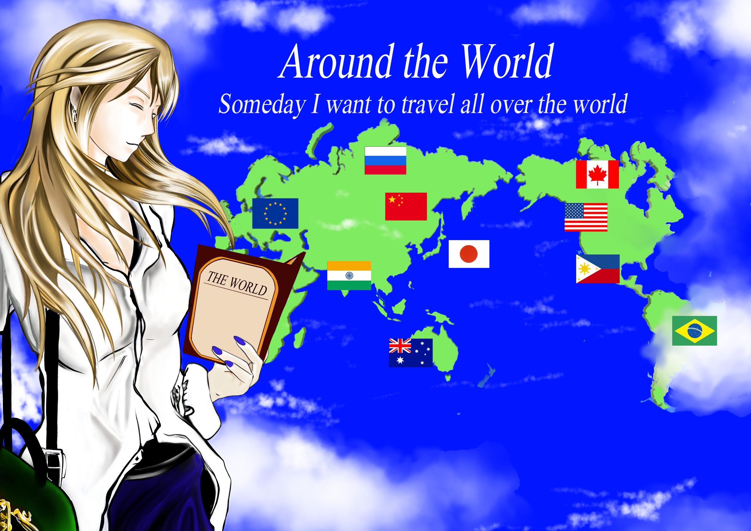 around the world