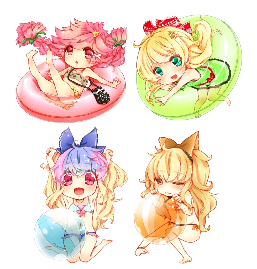 水着キャストアクリルキーホルダー