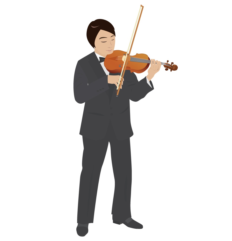 ヴァイオリンを演奏している男性 ソライロデザインラボ Booth