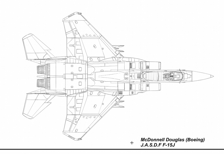 F-15J Blueprint Top