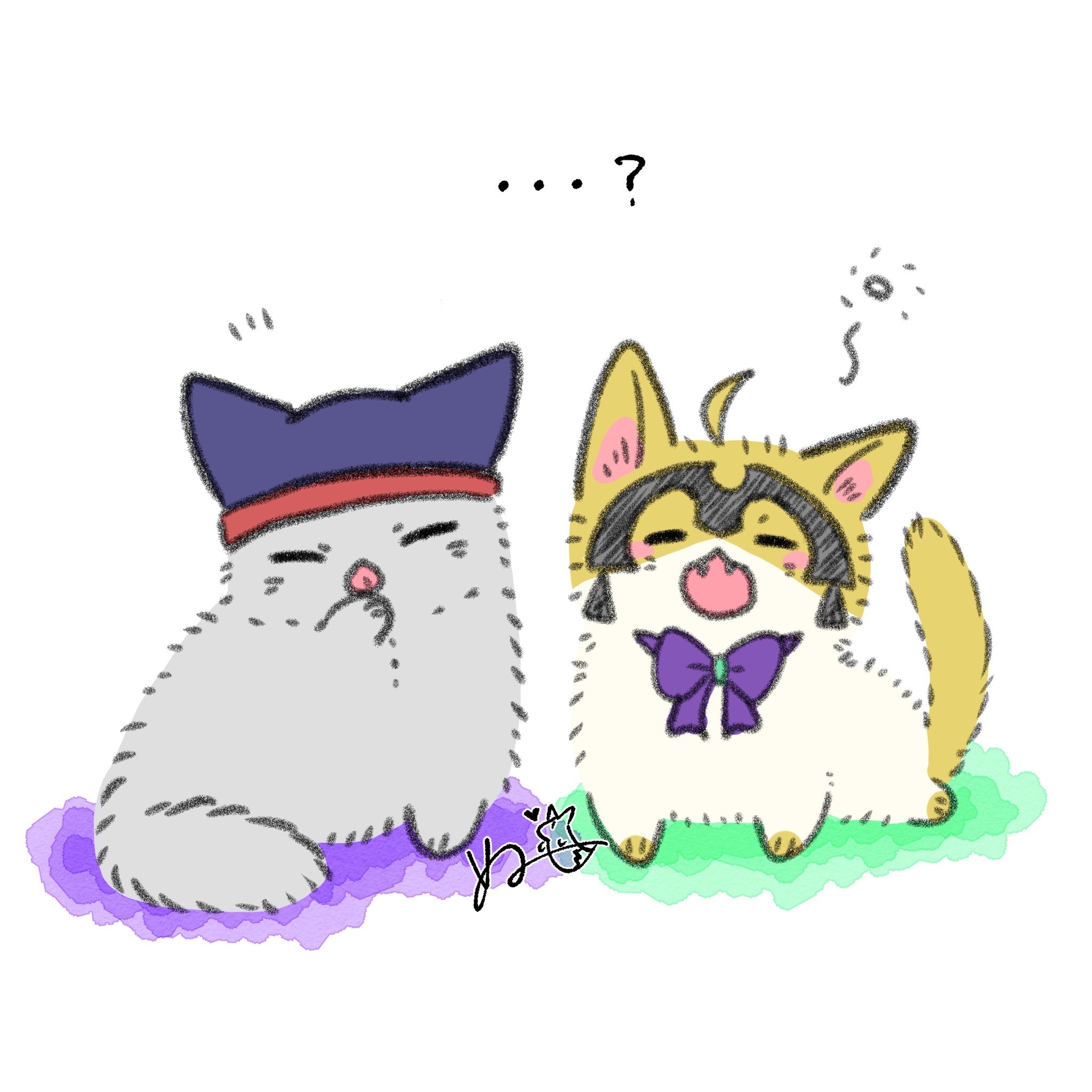 ネコとキツネのミルフィーユ