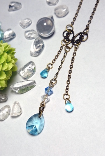 Blue chandelier