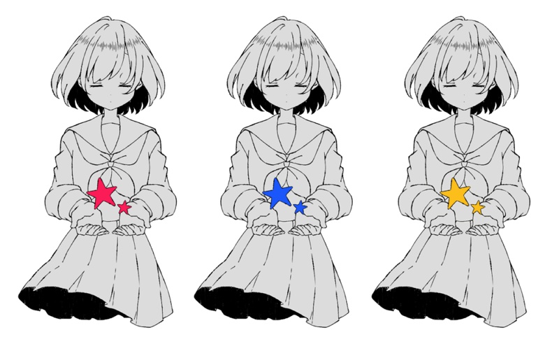 星のアクリルキーホルダー