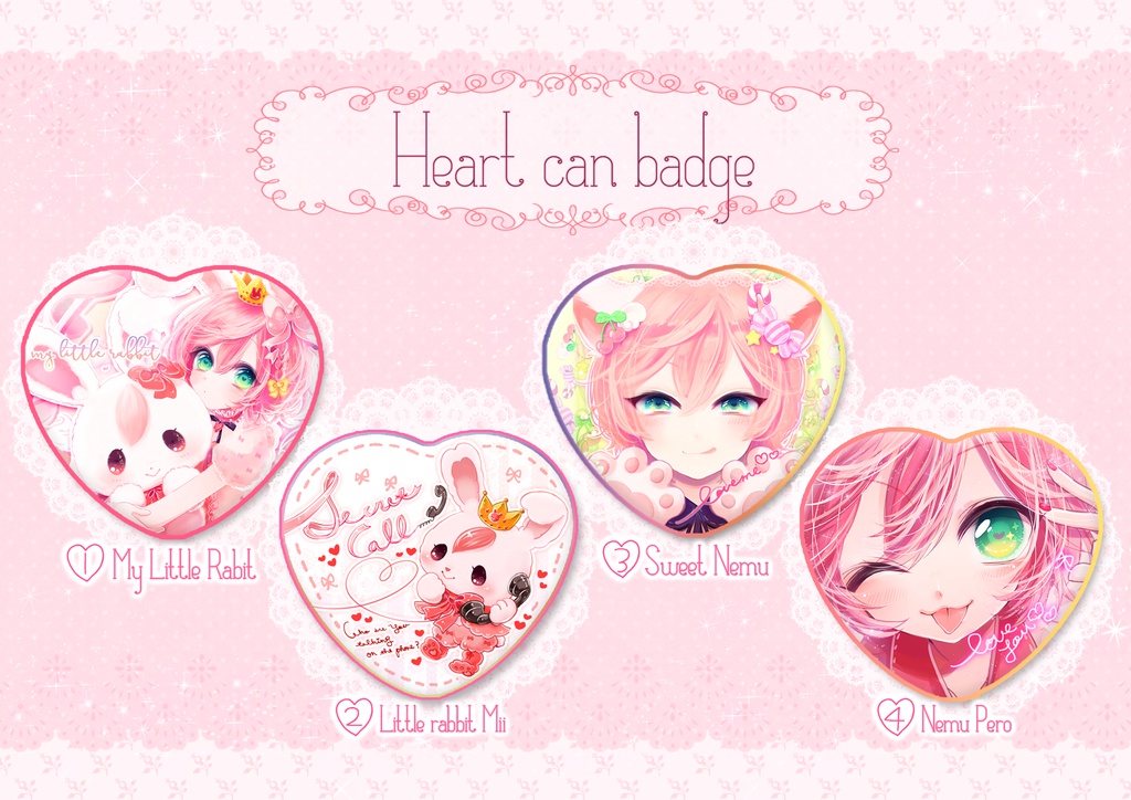 ♡heart can badge♡