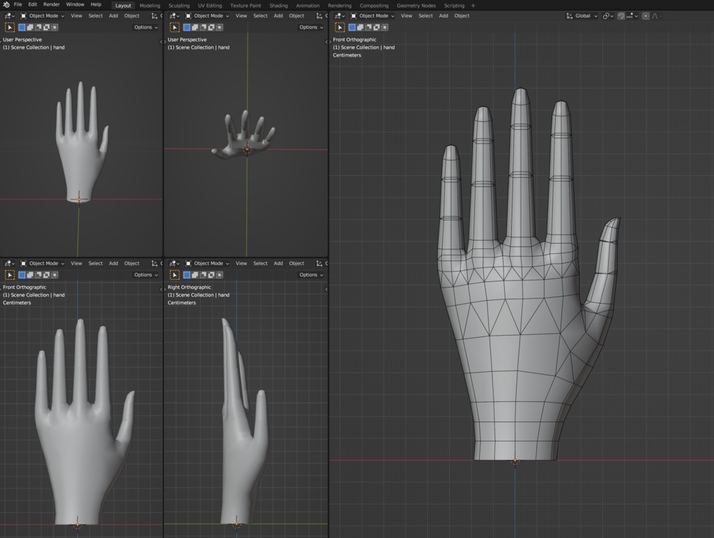 preview hand model