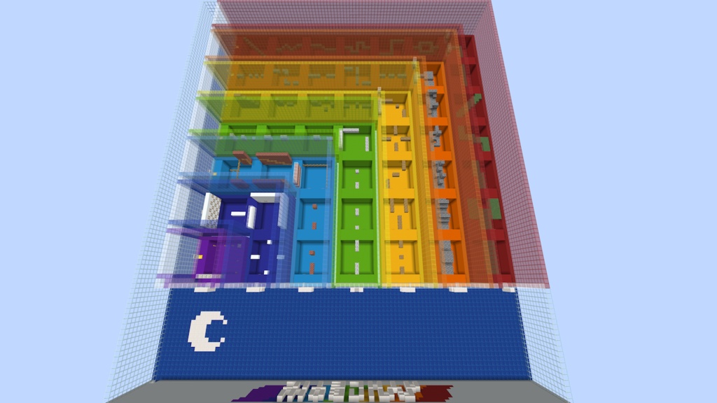 レインボーアスレチック Minecraft ワールドデータ Gamemarkun Booth