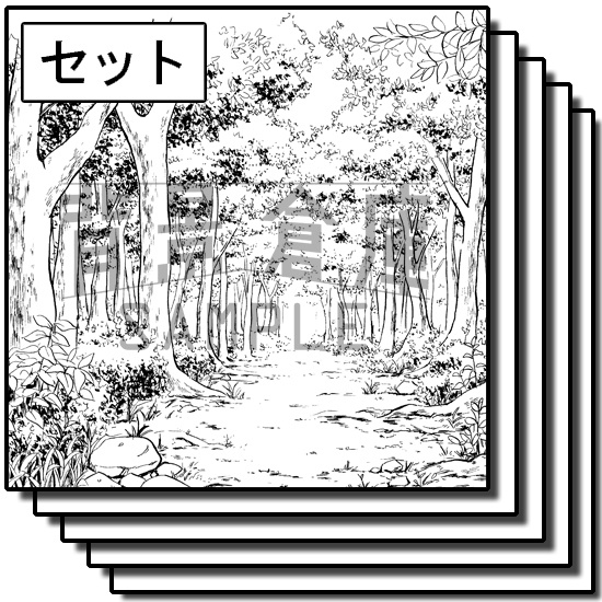 自然物の背景集_セット3(森)