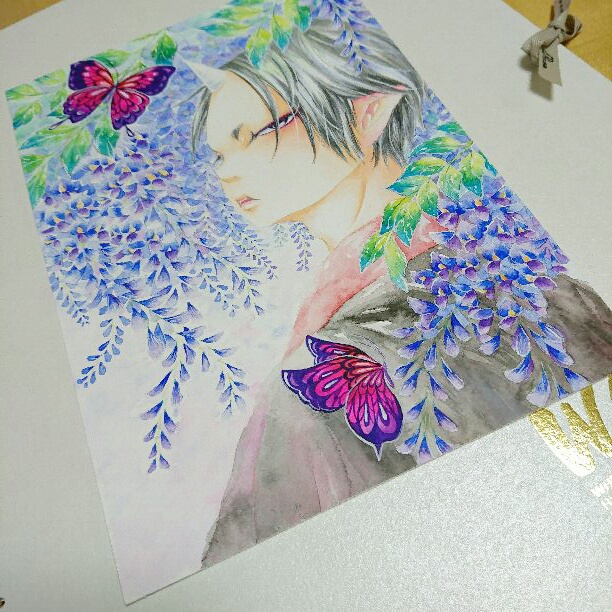 鬼灯の冷徹 鬼灯様 水彩画 原画