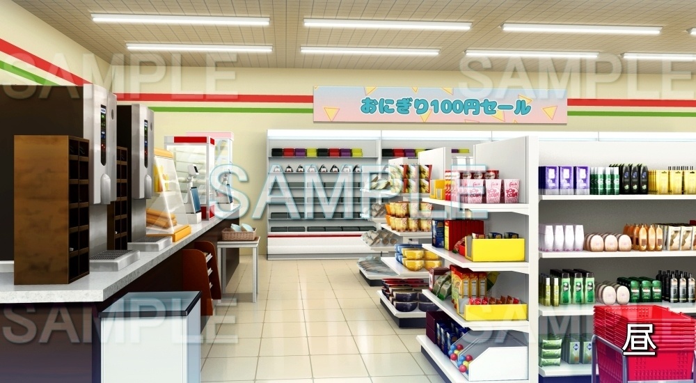 背景素材 コンビニ店内 店舗編part01 Shop02 背景専門店みにくる Booth