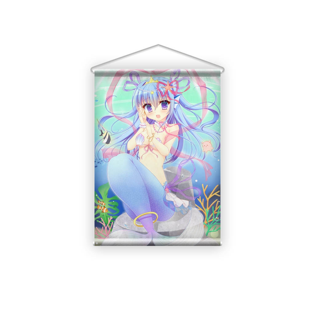 【オリジナル】人魚のセレナちゃん タペストリー