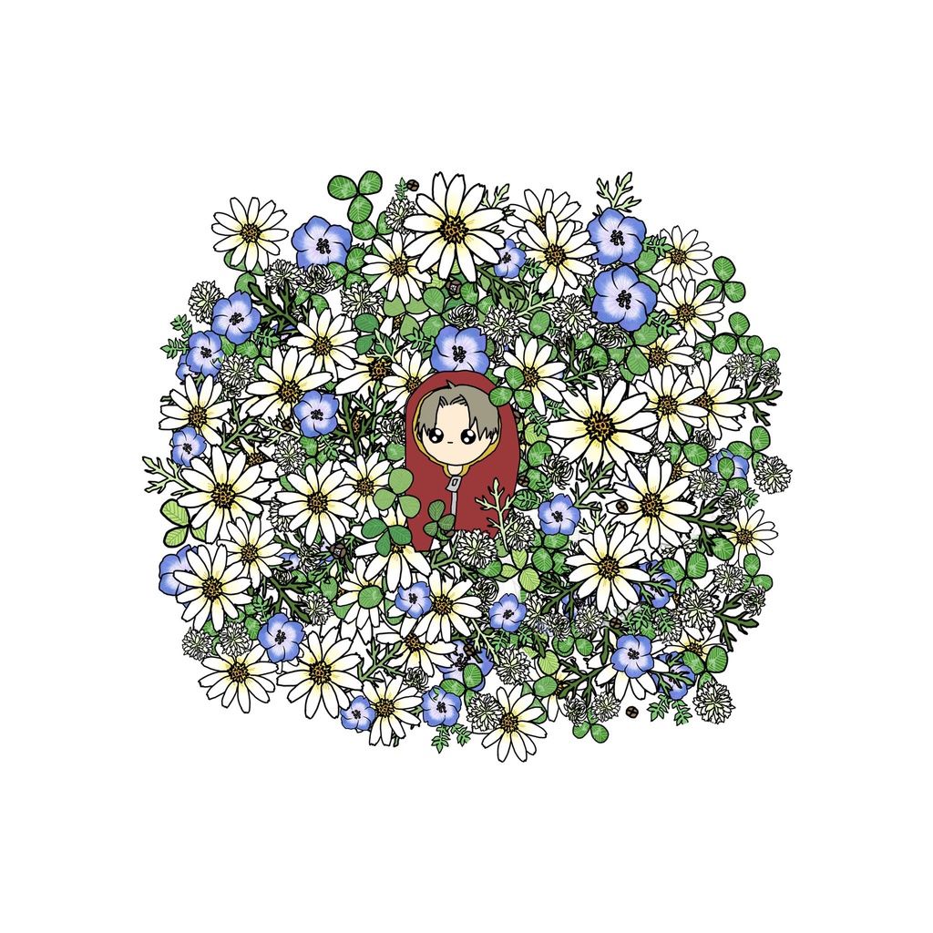 お花畑のマウスパッド