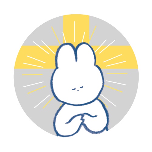 祈り缶バッジ