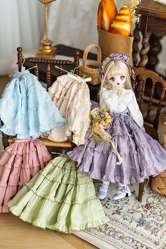 SDM/MDD】afternoon tea ピンタックスカート(S) - Doll Workshop