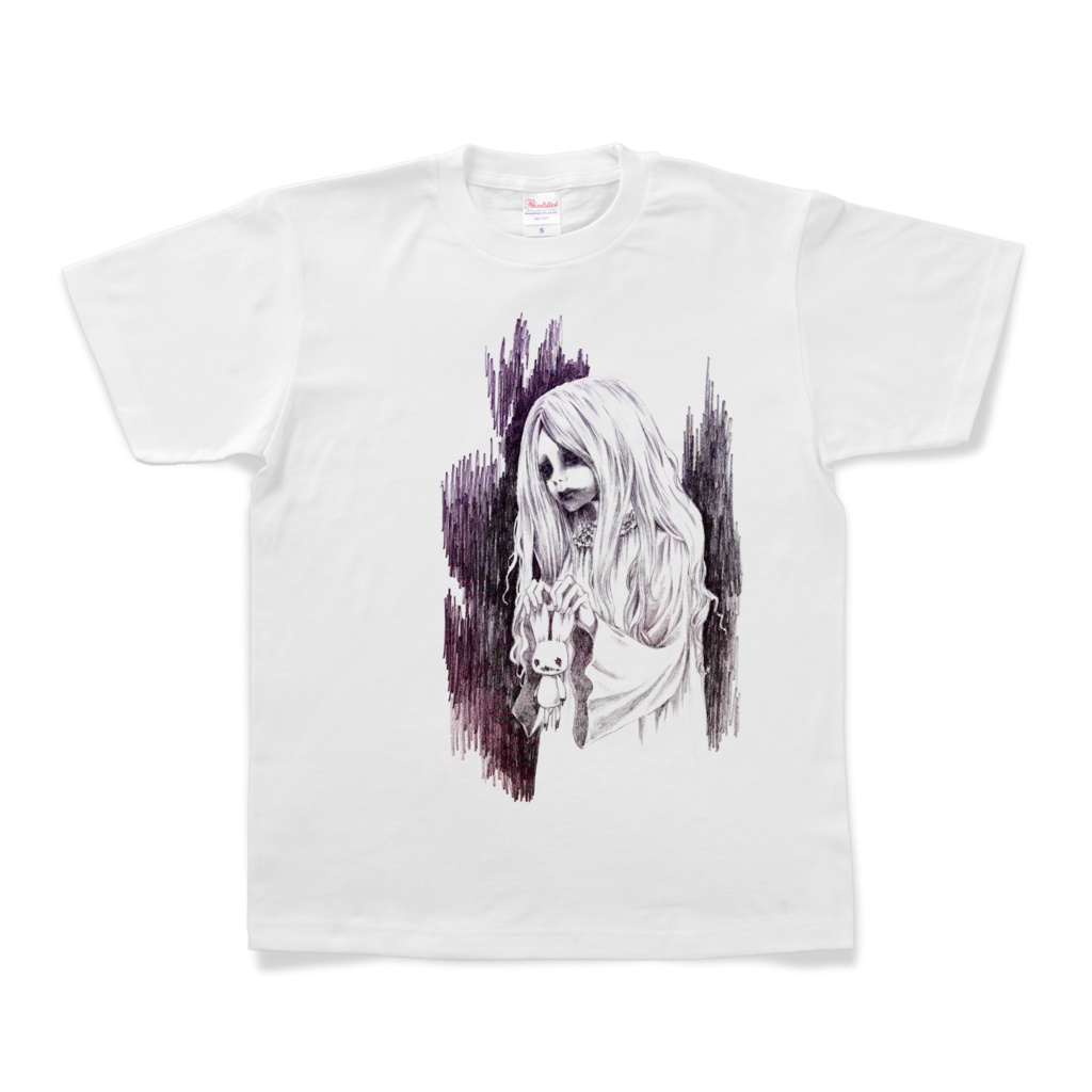 幽霊と兎Tシャツ