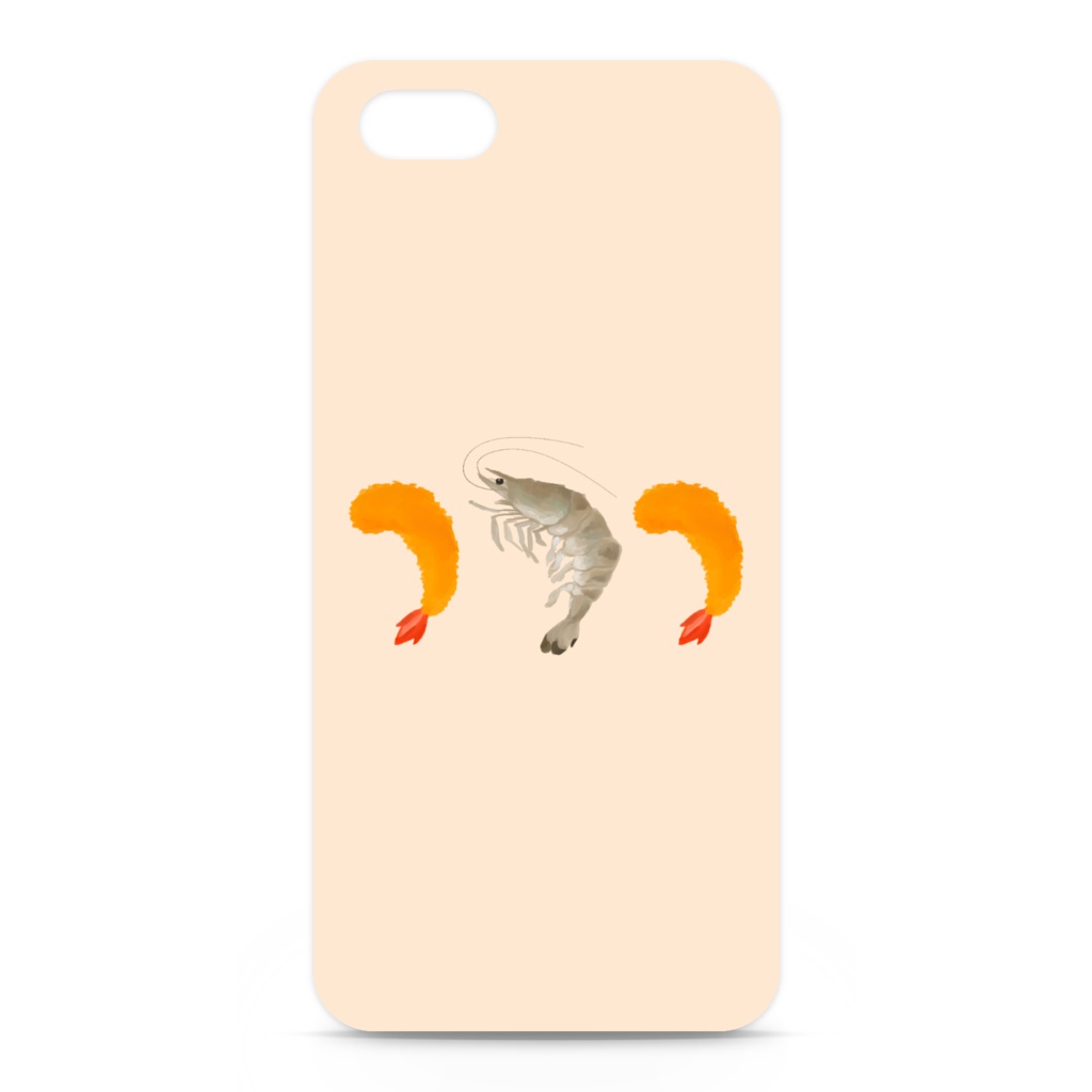 エビフライとエビ iPhoneケース